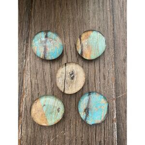 Distressed Wood Glass Magnets Set of 5‎